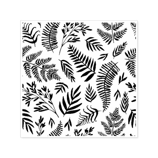 Farnmuster, Naturpflanzengartenkunst Permastempel (Design)