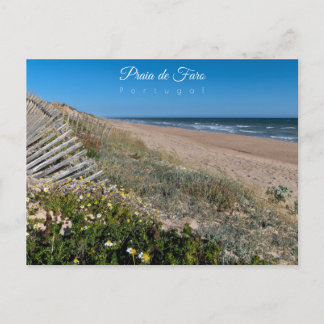 Faro Beach Dünen - Portugal Postkarte
