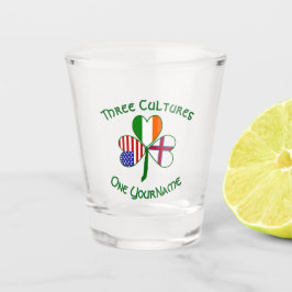 Faroe Islander Irish American Fags Kleeblatt Schnapsglas