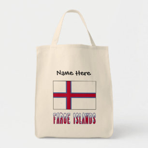 Faroe Islands and Faroe Islander Flag Personalized Tragetasche