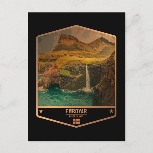 Faroe Islands Postkarte (Vorderseite)