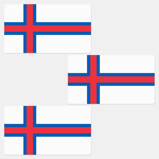 Färöer-Flagge Etiketten (Gruppe)