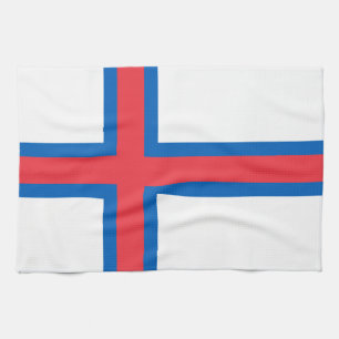 Färöer-Flagge Geschirrtuch