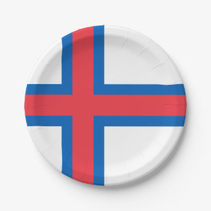 Färöer-Flagge Pappteller