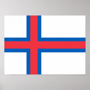 Färöer-Flagge Poster