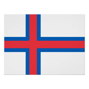 Färöer-Flagge Poster