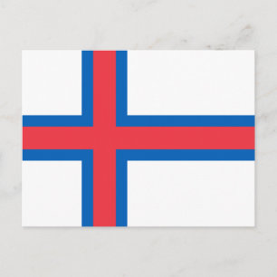 Färöer-Flagge Postkarte