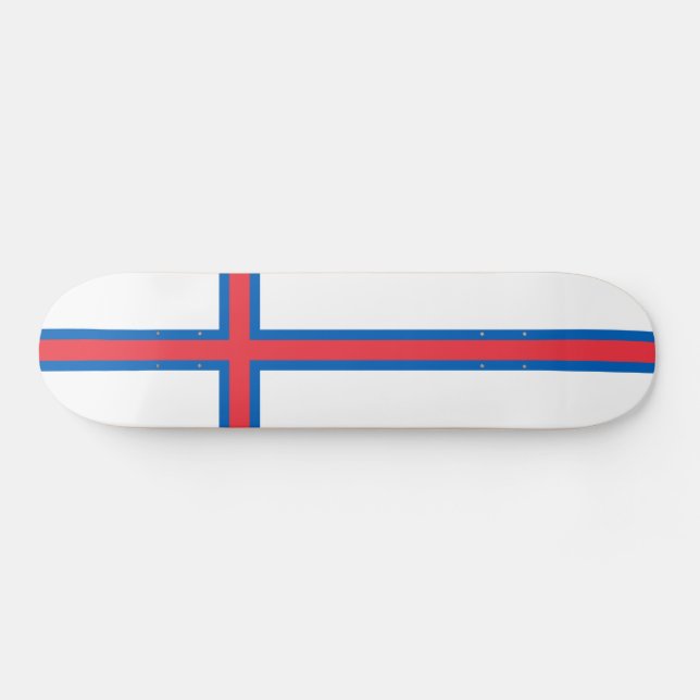 Färöer-Flagge Skateboard (Horizontal)