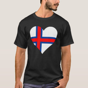Färöer Flaggenstaat Herzstück Färöer Liebe Färöer T-Shirt
