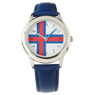 Färöer-Inseln-Flagge Armbanduhr