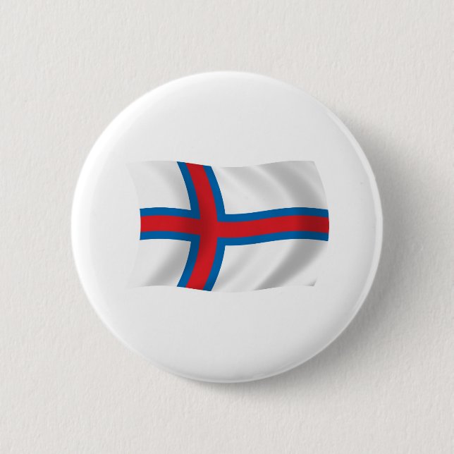 Färöer-Inseln-Flagge-Button Button (Vorderseite)