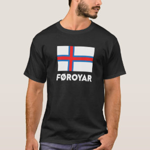 Färöer-Inseln Flagge Føroyar Weiß Blau Rot T-Shirt