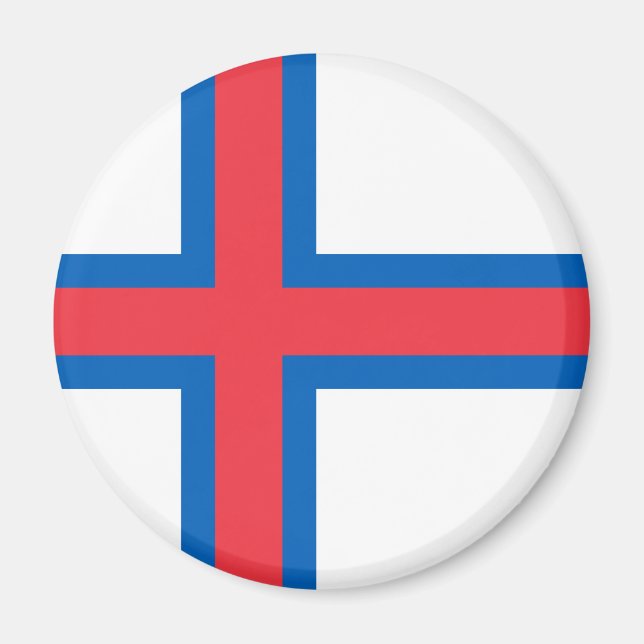 Färöer-Inseln-Flagge Magnet (Vorne)