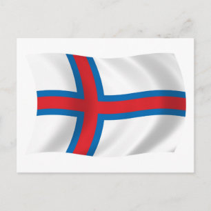 Färöer-Inseln Flagge Postkarte