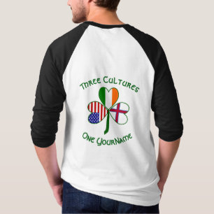 Färöer-Inseln Irland USA Shamrock Personalisiert T-Shirt
