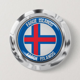 Färöer-Inseln-RundEmblem Button