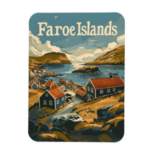Färöer-Inseln Vintage Magnet