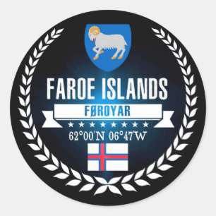 Färöer Runder Aufkleber