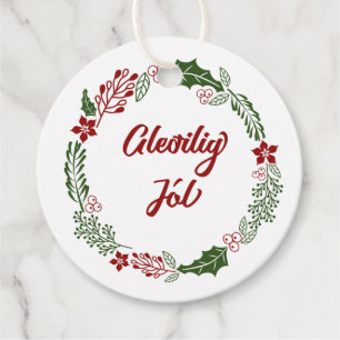 Faroese Merry Christmas, Gleðilig Jól, Custom Geschenkanhänger