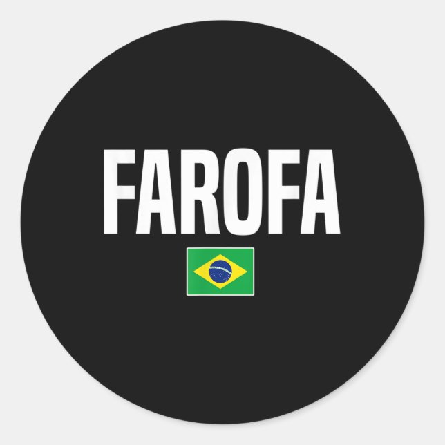 Farofa Brasilien Runder Aufkleber (Vorderseite)