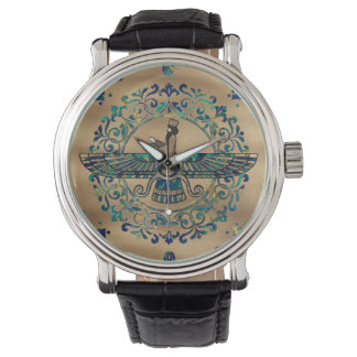 Farohar - Faravahar - Marmor und Gold aus Fravashi Armbanduhr