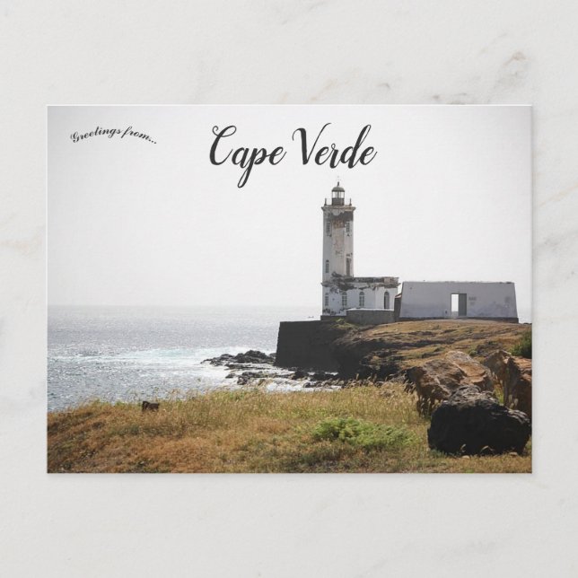 Farol de D Maria Pia Cape Verde Postkarte (Vorderseite)