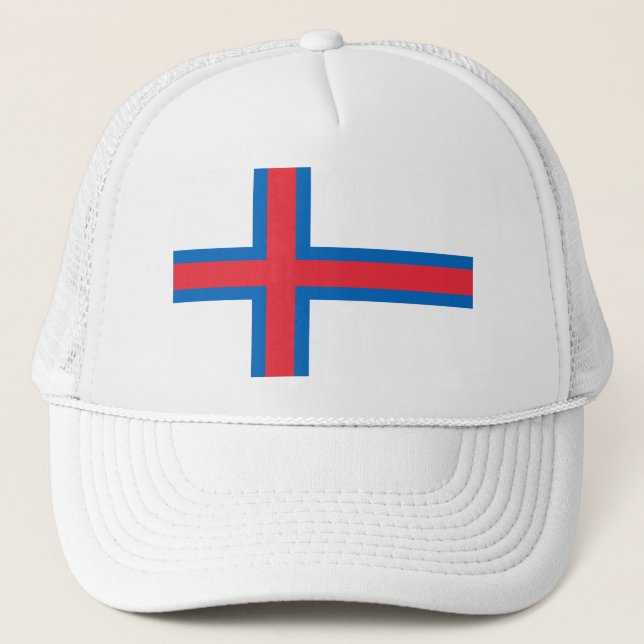 Farosinseln Fahne Trucker Hat Truckerkappe (Vorderseite)