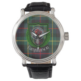 Farquharson Scottish Clan Tartan & Crest Armbanduhr