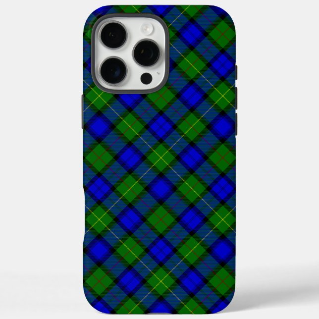 Farquharson tartan blau grün kariert iPhone 16 pro max hülle (Rückseite)