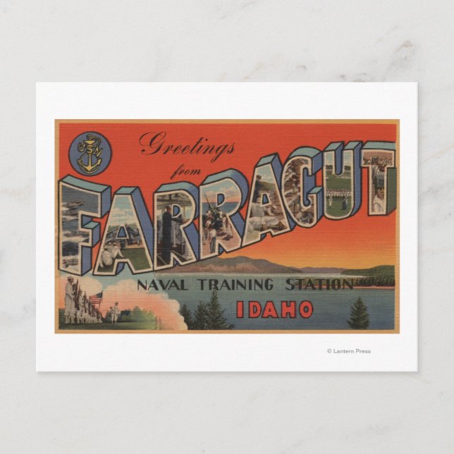 Farragut, Idaho - Große Briefmarkenszenen Postkarte (Vorderseite)