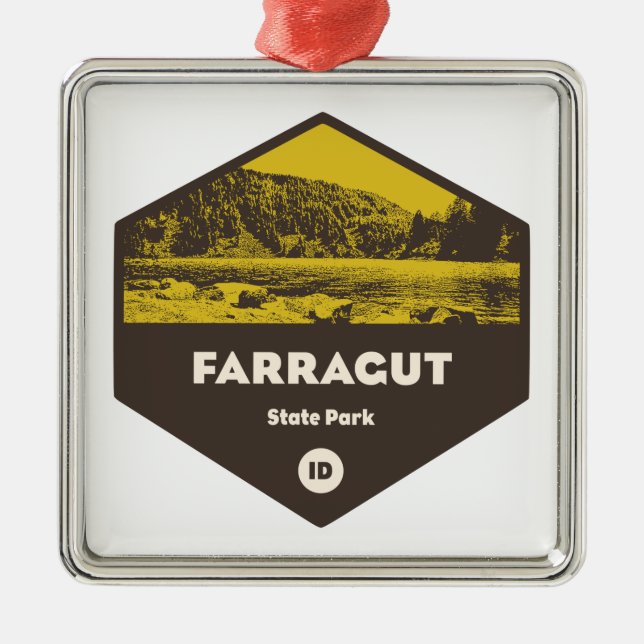 Farragut Staat Park Idaho Ornament Aus Metall (Vorne)