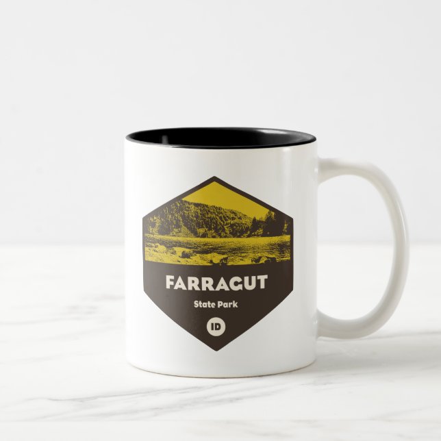 Farragut Staat Park Idaho Zweifarbige Tasse (Rechts)