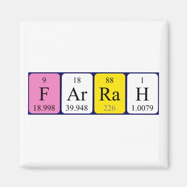 Farrah Periodenmagnet Magnet (Vorne)