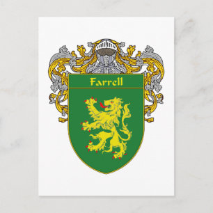 Farrell Coat of Arms (Mantled) Postkarte