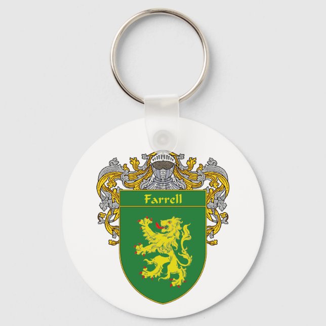 Farrell Coat of Arms (Mantled) Schlüsselanhänger (Vorderseite)