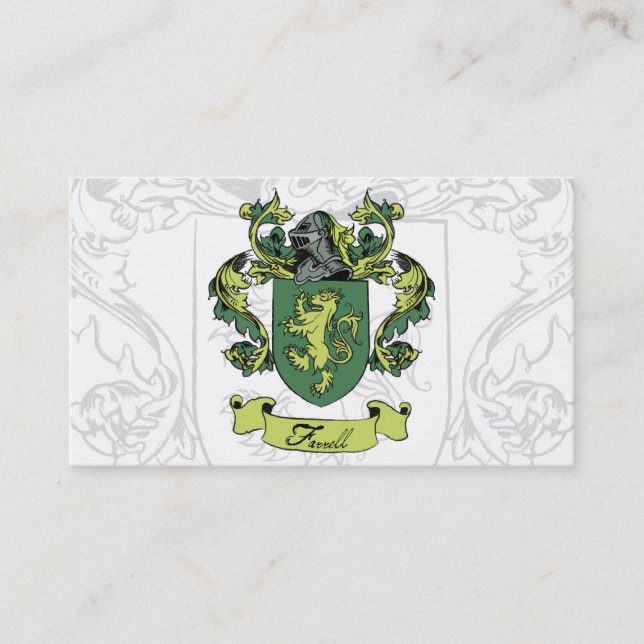 Farrell Familienwappen-Geschäfts-Karten Visitenkarte (Vorderseite)
