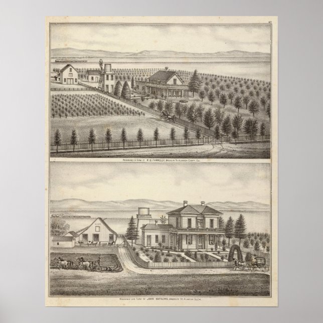 Farrelly, Mathews Residenzen, Bauernhöfe Poster (Vorne)