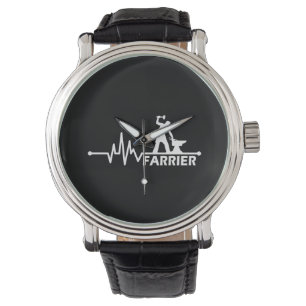 Farrier Blacksmith heartbeat Gift for Horse Lover Armbanduhr