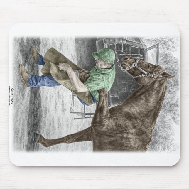 Farrier Blacksmith Shoeing Horse Mousepad (Vorne)