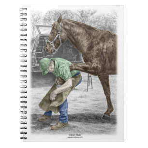 Farrier Blacksmith Shoeing Horse Notizblock
