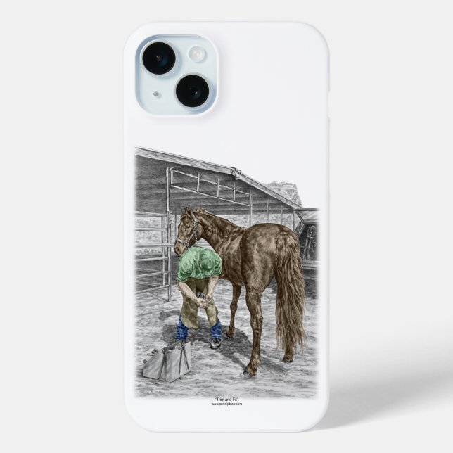 Farrier Blacksmith Trimming Horse Hoof Case-Mate iPhone Hülle (Rückseite)