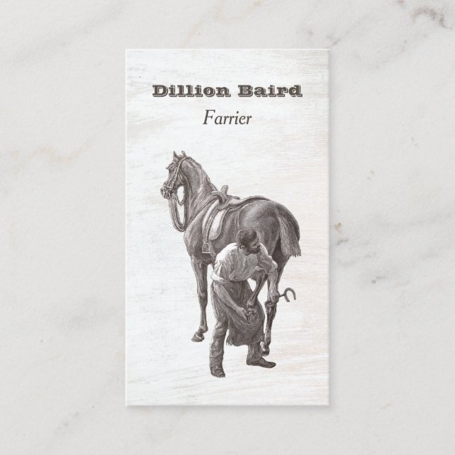 Farrier Horseshoe Business Card Visitenkarte (Vorderseite)