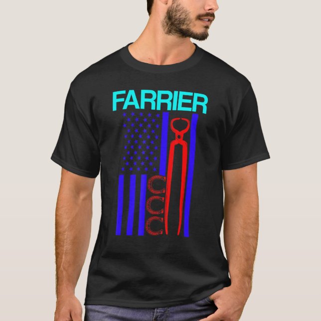 Farrier Horseshoe Hoof Trimming Equine Shoeing  6 T-Shirt (Vorderseite)