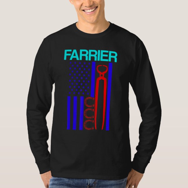 Farrier Horseshoe Hoof Trimming Equine Shoeing  6 T-Shirt (Vorderseite)