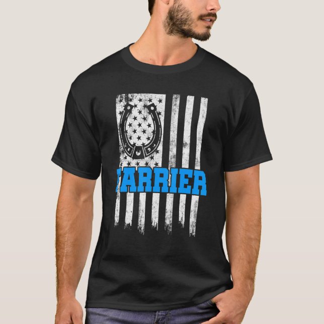 Farrier Horseshoe Hoof Trimming Equine Shooting 3 T-Shirt (Vorderseite)