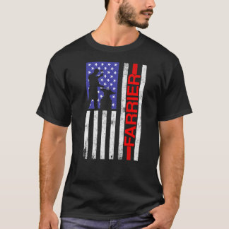 Farrier Horseshoe Hoof Trimming Equine Shooting T-Shirt