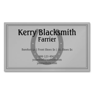 Farrier Horseshoeing und Trim Business Card Magnet