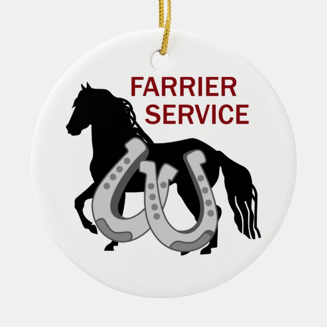 Farrier Service Keramik Ornament (Vorne)