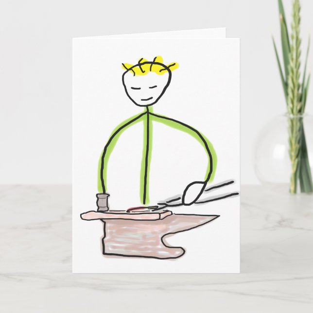 Farrier Stickman Karte (Vorderseite)