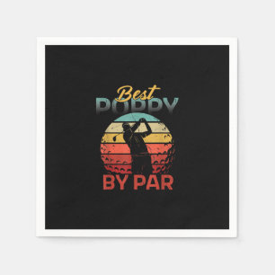 Fars Day Best Poppy Par Golf Vater Opa Männer Serviette